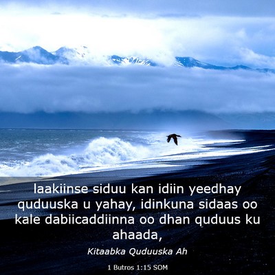 Picture 03 - 1 Butros 1:15 SOM - laakiinse siduu kan idiin yeedhay quduuska u - Bible Verse Picture