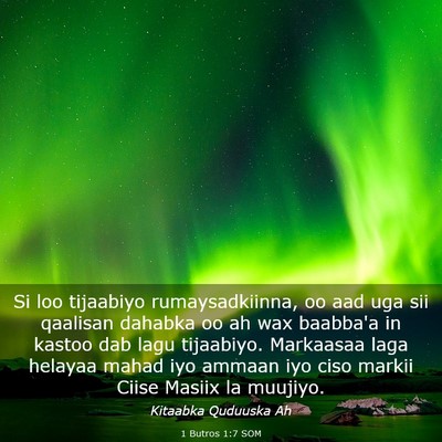 Picture 03 - 1 Butros 1:7 SOM - Si loo tijaabiyo rumaysadkiinna, oo aad uga sii - Bible Verse Picture