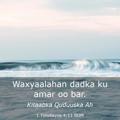 Picture 03 - 1 Timoteyos 4:11 SOM - Waxyaalahan dadka ku amar oo - Bible Verse Picture