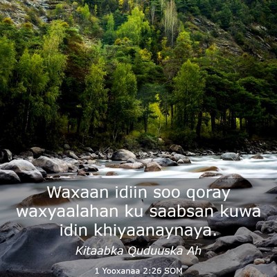 Picture 03 - 1 Yooxanaa 2:26 SOM - Waxaan idiin soo qoray waxyaalahan ku saabsan - Bible Verse Picture