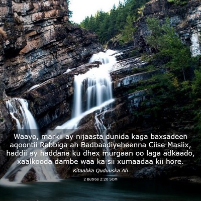 Picture 03 - 2 Butros 2:20 SOM - Waayo, markii ay nijaasta dunida kaga baxsadeen - Bible Verse Picture