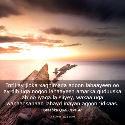 Picture 03 - 2 Butros 2:21 SOM - Intii ay jidka xaqnimada aqoon lahaayeen oo ay - Bible Verse Picture