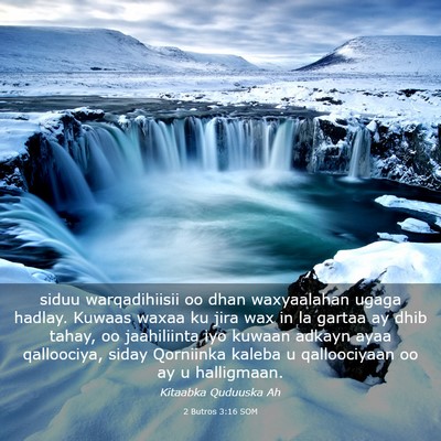 Picture 03 - 2 Butros 3:16 SOM - siduu warqadihiisii oo dhan waxyaalahan ugaga - Bible Verse Picture