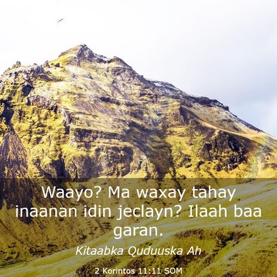 Picture 03 - 2 Korintos 11:11 SOM - Waayo? Ma waxay tahay inaanan idin jeclayn? Ilaah - Bible Verse Picture