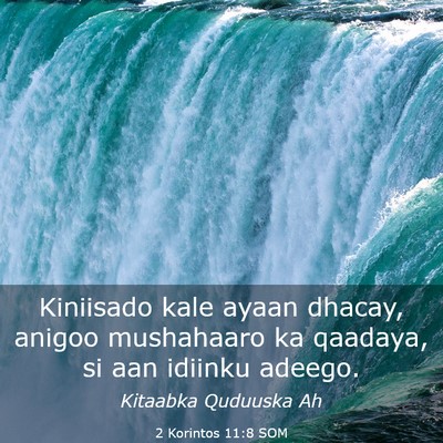 Picture 03 - 2 Korintos 11:8 SOM - Kiniisado kale ayaan dhacay, anigoo mushahaaro ka - Bible Verse Picture