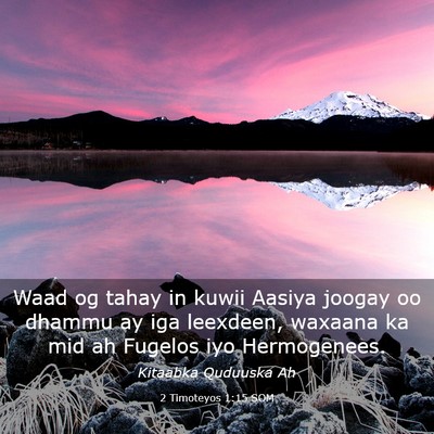 Picture 03 - 2 Timoteyos 1:15 SOM - Waad og tahay in kuwii Aasiya joogay oo dhammu ay - Bible Verse Picture