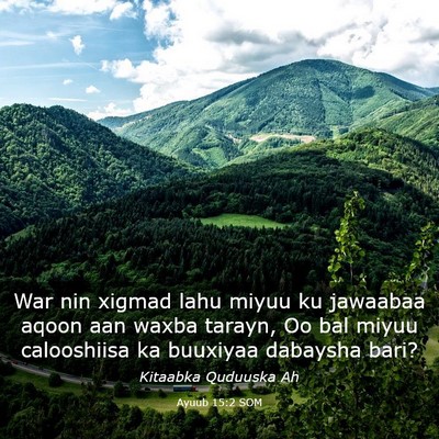 Picture 03 - Ayuub 15:2 SOM - War nin xigmad lahu miyuu ku jawaabaa aqoon aan - Bible Verse Picture