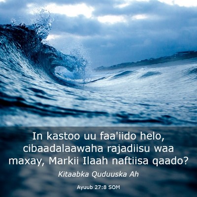 Picture 03 - Ayuub 27:8 SOM - In kastoo uu faa'iido helo, cibaadalaawaha - Bible Verse Picture