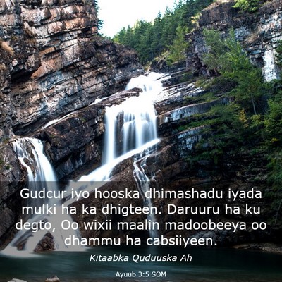 Picture 03 - Ayuub 3:5 SOM - Gudcur iyo hooska dhimashadu iyada mulki ha ka - Bible Verse Picture