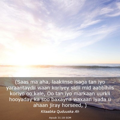 Picture 03 - Ayuub 31:18 SOM - (Saas ma aha, laakiinse isaga tan iyo - Bible Verse Picture