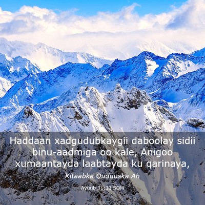 Picture 03 - Ayuub 31:33 SOM - Haddaan xadgudubkaygii daboolay sidii - Bible Verse Picture