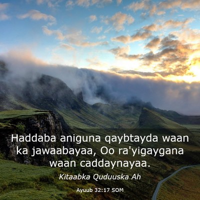 Picture 03 - Ayuub 32:17 SOM - Haddaba aniguna qaybtayda waan ka jawaabayaa, Oo - Bible Verse Picture