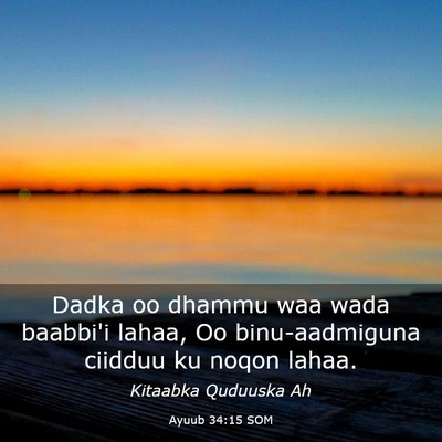 Picture 03 - Ayuub 34:15 SOM - Dadka oo dhammu waa wada baabbi'i lahaa, Oo - Bible Verse Picture