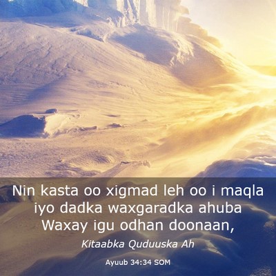 Picture 03 - Ayuub 34:34 SOM - Nin kasta oo xigmad leh oo i maqla iyo dadka - Bible Verse Picture