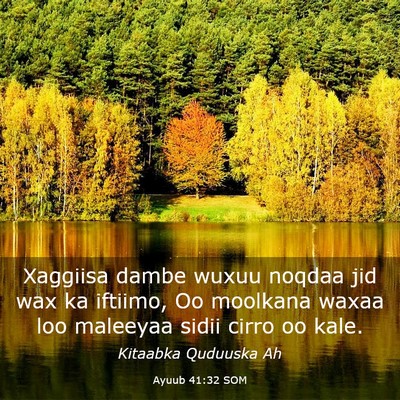 Picture 03 - Ayuub 41:32 SOM - Xaggiisa dambe wuxuu noqdaa jid wax ka iftiimo, - Bible Verse Picture
