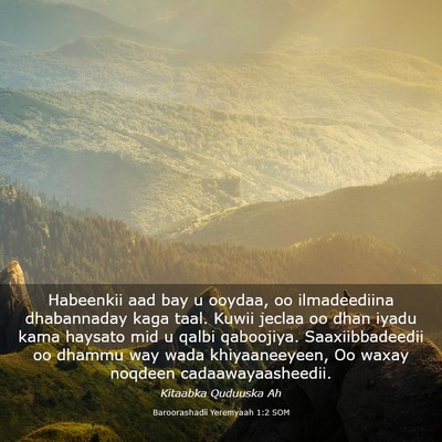 Picture 03 - Baroorashadii Yeremyaah 1:2 SOM - Habeenkii aad bay u ooydaa, oo ilmadeediina - Bible Verse Picture