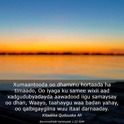 Picture 03 - Baroorashadii Yeremyaah 1:22 SOM - Xumaantooda oo dhammu hortaada ha timaado, Oo - Bible Verse Picture