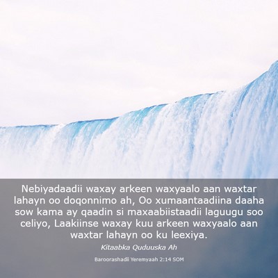 Picture 03 - Baroorashadii Yeremyaah 2:14 SOM - Nebiyadaadii waxay arkeen waxyaalo aan waxtar - Bible Verse Picture