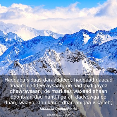 Picture 03 - Baxniintii 19:5 SOM - Haddaba sidaas daraaddeed, haddaad daacad ahaan - Bible Verse Picture