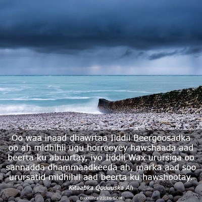 Picture 03 - Baxniintii 23:16 SOM - Oo waa inaad dhawrtaa Iiddii Beergoosadka oo ah - Bible Verse Picture