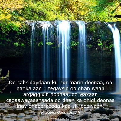 Picture 03 - Baxniintii 23:27 SOM - Oo cabsidaydaan ku hor marin doonaa, oo dadka aad - Bible Verse Picture