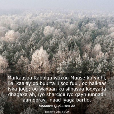 Picture 03 - Baxniintii 24:12 SOM - Markaasaa Rabbigu wuxuu Muuse ku yidhi, Bal - Bible Verse Picture