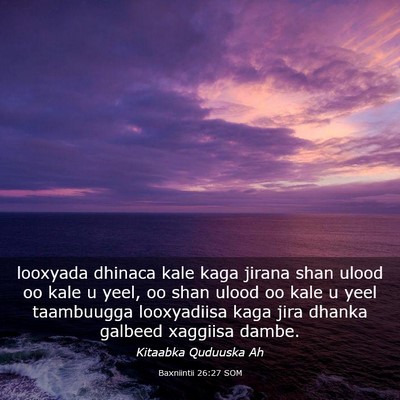 Picture 03 - Baxniintii 26:27 SOM - looxyada dhinaca kale kaga jirana shan ulood oo - Bible Verse Picture
