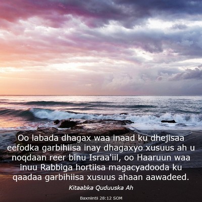 Picture 03 - Baxniintii 28:12 SOM - Oo labada dhagax waa inaad ku dhejisaa eefodka - Bible Verse Picture