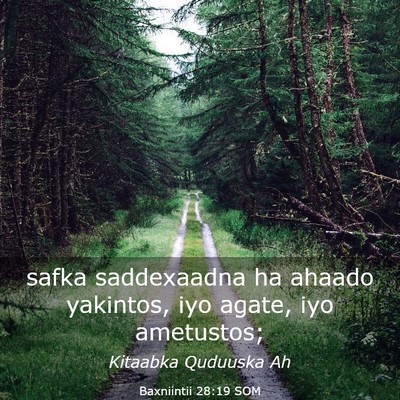 Picture 03 - Baxniintii 28:19 SOM - safka saddexaadna ha ahaado yakintos, iyo agate, - Bible Verse Picture