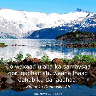 Picture 03 - Baxniintii 30:5 SOM - Oo waxaad ulaha ka samaysaa qori qudhac ah, waana - Bible Verse Picture
