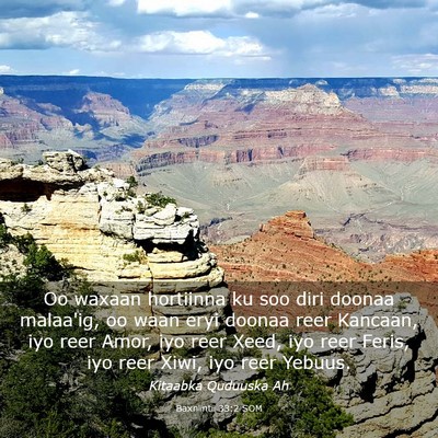 Picture 03 - Baxniintii 33:2 SOM - Oo waxaan hortiinna ku soo diri doonaa malaa'ig, - Bible Verse Picture