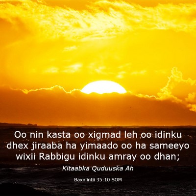 Picture 03 - Baxniintii 35:10 SOM - Oo nin kasta oo xigmad leh oo idinku dhex jiraaba - Bible Verse Picture