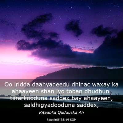 Picture 03 - Baxniintii 38:14 SOM - Oo iridda daahyadeedu dhinac waxay ka ahaayeen - Bible Verse Picture