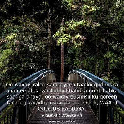 Picture 03 - Baxniintii 39:30 SOM - Oo waxay kaloo sameeyeen taajkii quduuska ahaa ee - Bible Verse Picture