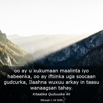 Picture 03 - Bilowgii 1:18 SOM - oo ay u xukumaan maalinta iyo habeenka, oo ay - Bible Verse Picture