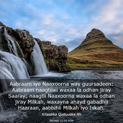 Picture 03 - Bilowgii 11:29 SOM - Aabraam iyo Naaxoorna way guursadeen: Aabraam - Bible Verse Picture
