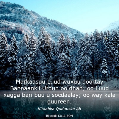 Picture 03 - Bilowgii 13:11 SOM - Markaasuu Luud wuxuu doortay Bannaankii Urdun oo - Bible Verse Picture