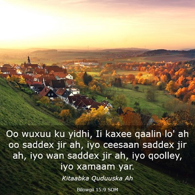 Picture 03 - Bilowgii 15:9 SOM - Oo wuxuu ku yidhi, Ii kaxee qaalin lo' ah oo - Bible Verse Picture