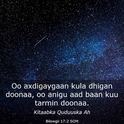 Picture 03 - Bilowgii 17:2 SOM - Oo axdigaygaan kula dhigan doonaa, oo anigu aad - Bible Verse Picture