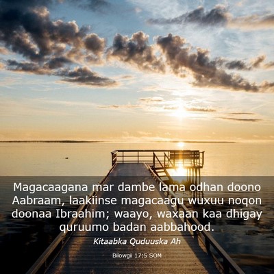 Picture 03 - Bilowgii 17:5 SOM - Magacaagana mar dambe lama odhan doono Aabraam, - Bible Verse Picture