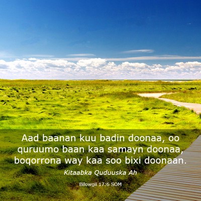 Picture 03 - Bilowgii 17:6 SOM - Aad baanan kuu badin doonaa, oo quruumo baan kaa - Bible Verse Picture