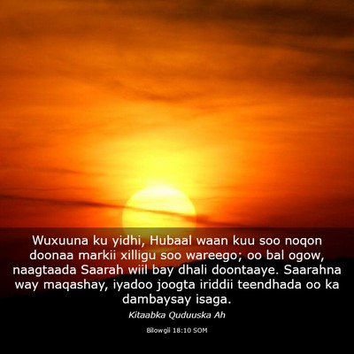 Picture 03 - Bilowgii 18:10 SOM - Wuxuuna ku yidhi, Hubaal waan kuu soo noqon - Bible Verse Picture