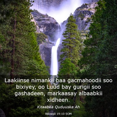 Picture 03 - Bilowgii 19:10 SOM - Laakiinse nimankii baa gacmahoodii soo bixiyey, - Bible Verse Picture