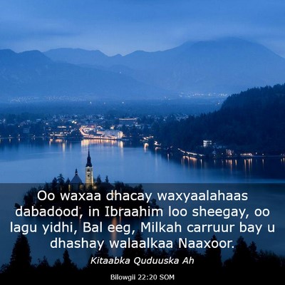 Picture 03 - Bilowgii 22:20 SOM - Oo waxaa dhacay waxyaalahaas dabadood, in - Bible Verse Picture