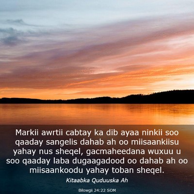 Picture 03 - Bilowgii 24:22 SOM - Markii awrtii cabtay ka dib ayaa ninkii soo - Bible Verse Picture