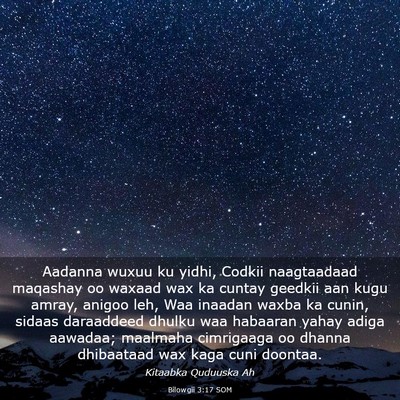Picture 03 - Bilowgii 3:17 SOM - Aadanna wuxuu ku yidhi, Codkii naagtaadaad - Bible Verse Picture