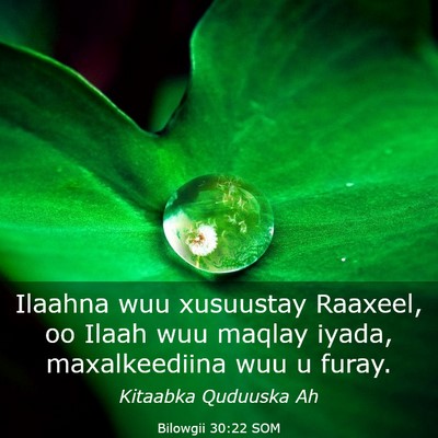 Picture 03 - Bilowgii 30:22 SOM - Ilaahna wuu xusuustay Raaxeel, oo Ilaah wuu - Bible Verse Picture