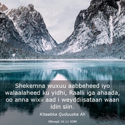 Picture 03 - Bilowgii 34:11 SOM - Shekemna wuxuu aabbeheed iyo walaalaheed ku - Bible Verse Picture