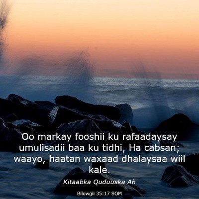 Picture 03 - Bilowgii 35:17 SOM - Oo markay fooshii ku rafaadaysay umulisadii baa - Bible Verse Picture