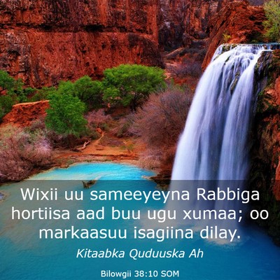 Picture 03 - Bilowgii 38:10 SOM - Wixii uu sameeyeyna Rabbiga hortiisa aad buu ugu - Bible Verse Picture